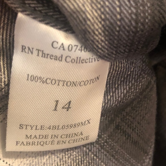 NEW⭐️Mexx Charcoal plaid button down - Picture 6 of 8